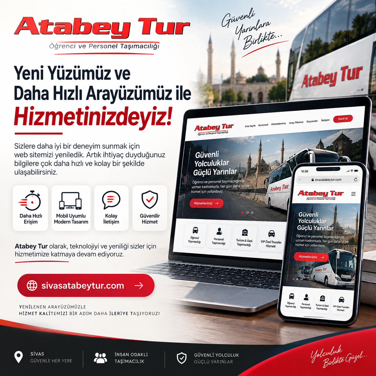 Yeni Yüzümüz ve Daha Hızlı Arayüzümüzle Hizmetinizdeyiz!